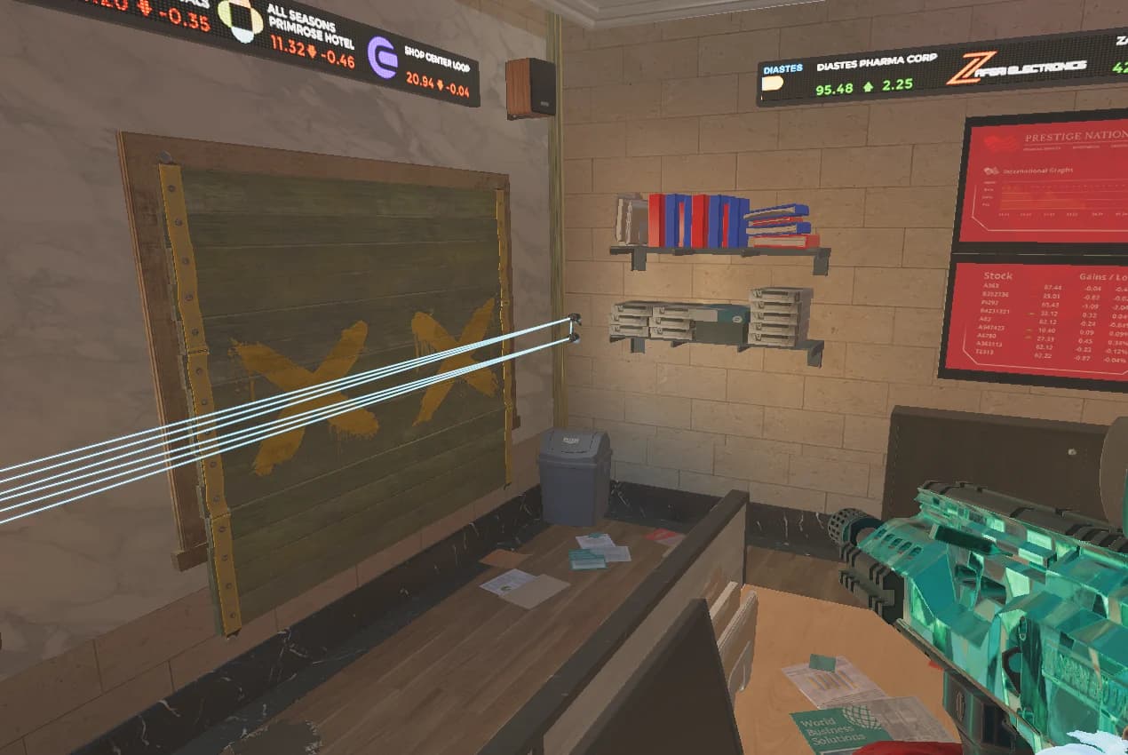 Stock room — Stock Room and White Square, Stock to Janitor on Bank